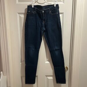 7 For All Mankind Dark Blue Skinny Jeans